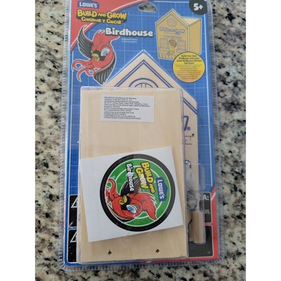 Lowe's Build and Grow BIRDHOUSE Wood Project Kit Home Depot Kids Workshop (A8) - Picture 2 of 5